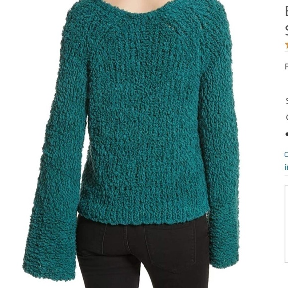 𝅺FREE People Womens Cropped Bell Sleeves Sweater - Picture 11 of 11